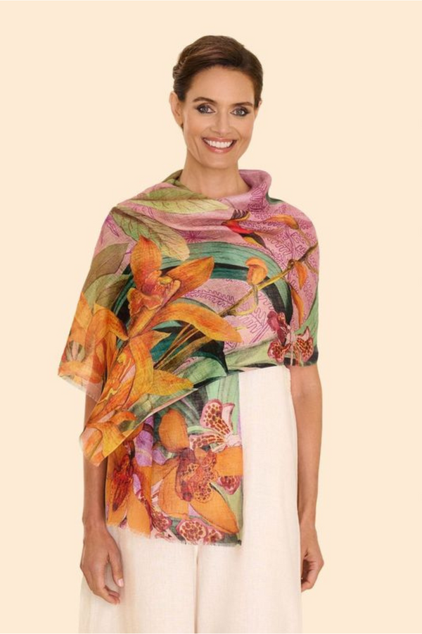 Scarf Linen/Cotton | Botany Bliss - Lavender