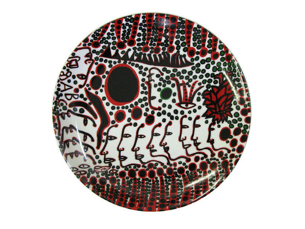 Yayoi Kusama "Women Wait for Love, but Men Always Walk Away" Fine Bone China Plate